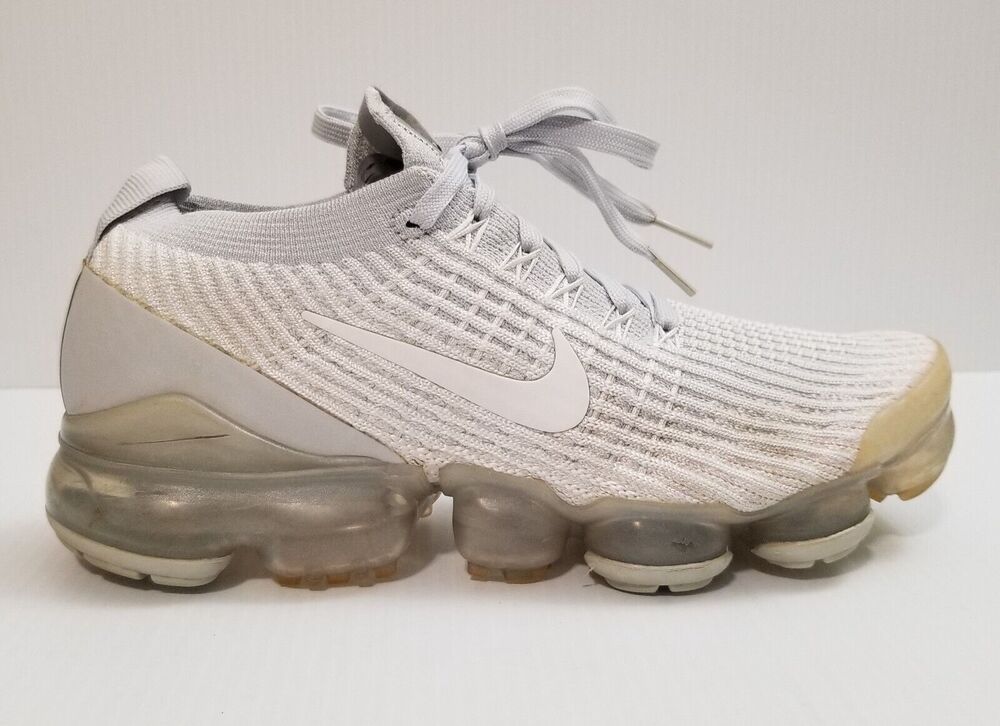 Nike Air Vapormax Flyknit 3 White Platinum Running Shoes AJ6910 100 Womens 7